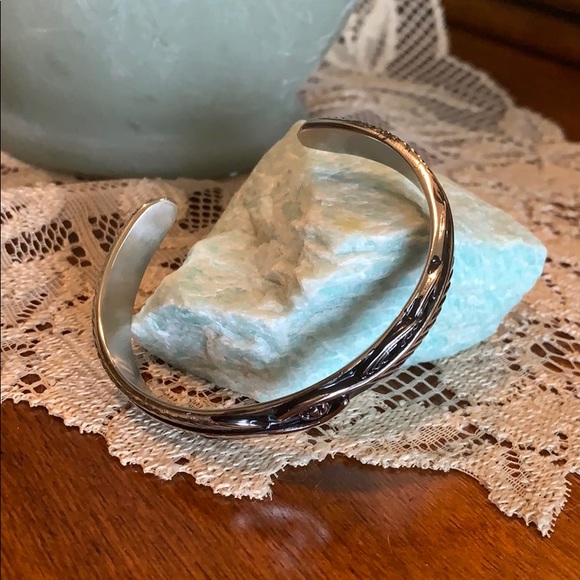 Feather bracelet stainless steel adjustable size - Picture 2 of 8